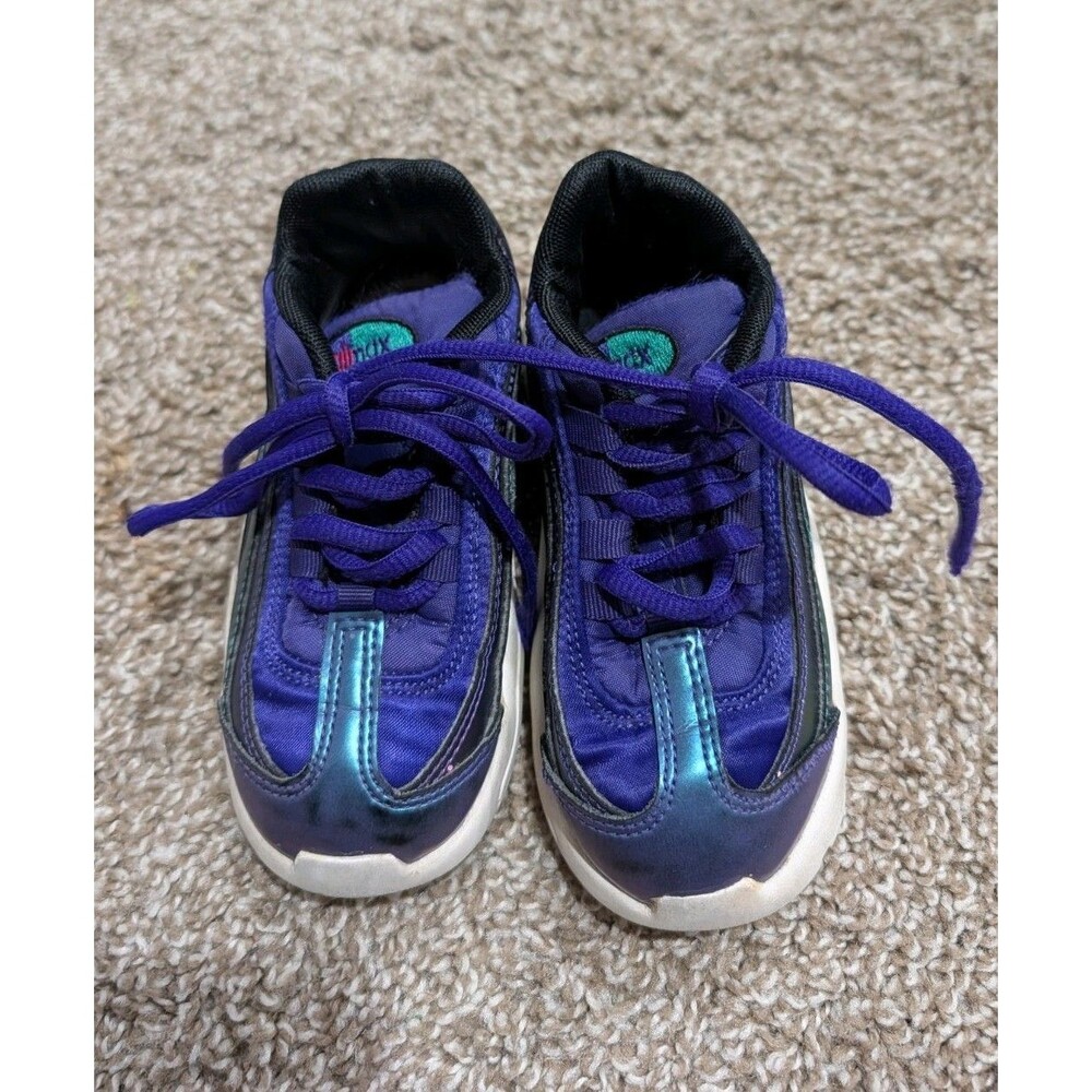 Nike Air Max 95 Shoes Toddler Size 9C (A09212-500) Metallic Purple And Teal READ - Picture 2 of 6